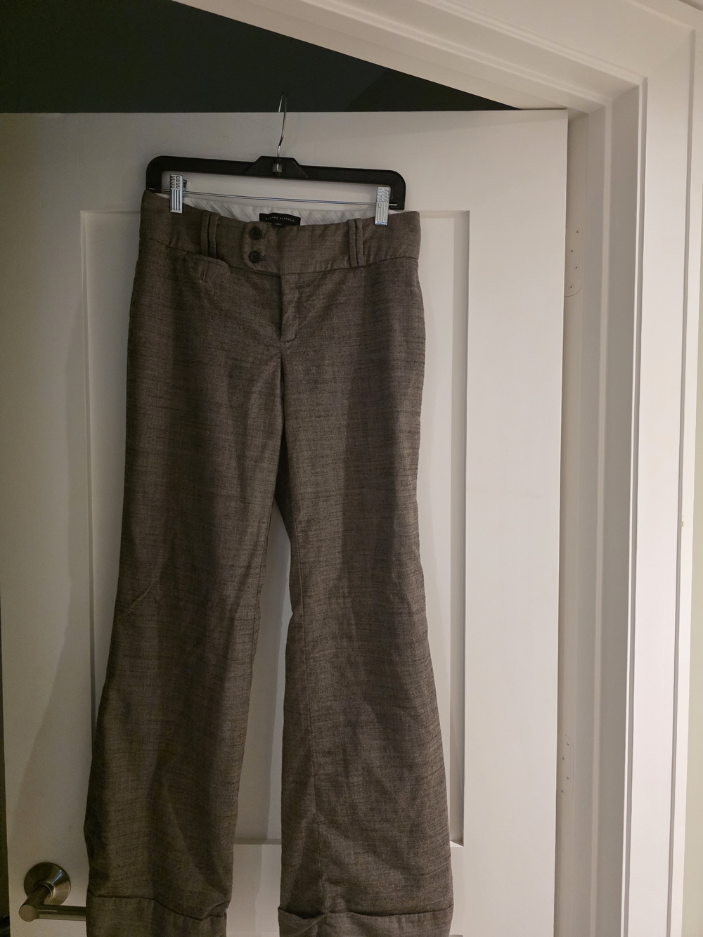 Women's Banana Republic Brown Tweed Boot-Cut Pants